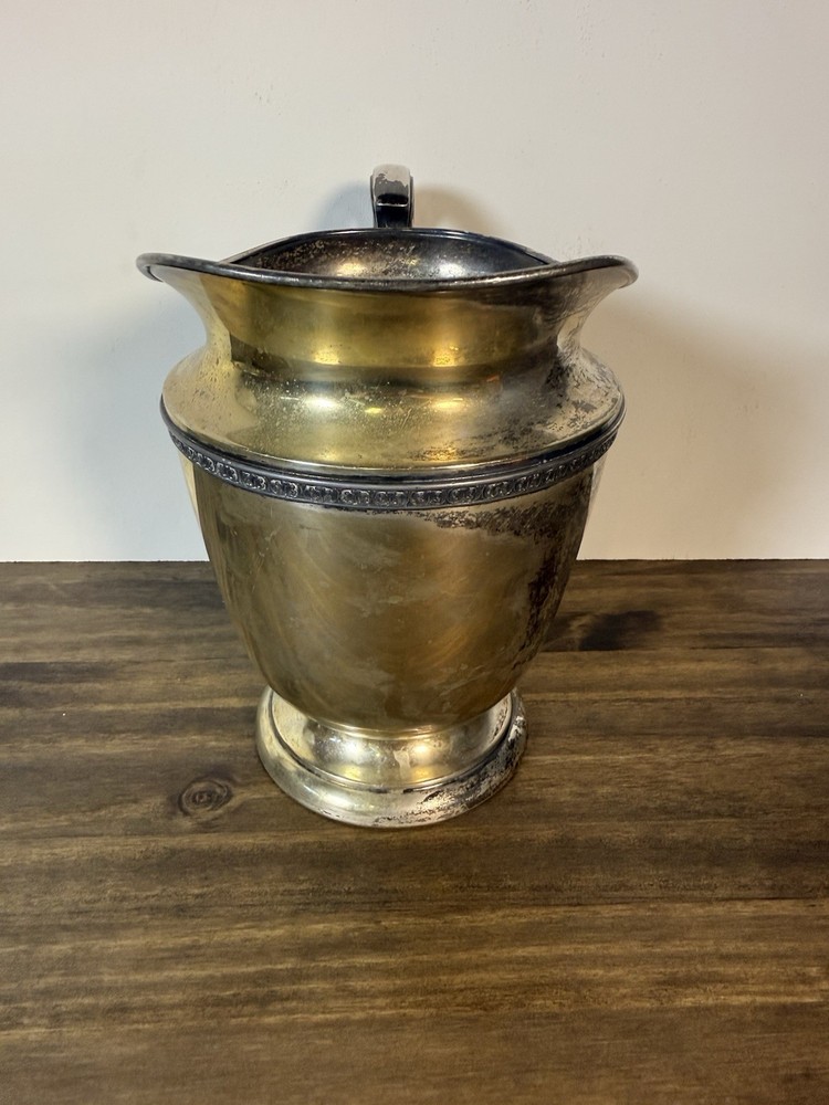 Vintage Silverplate Water Pitcher Jug Decorative Serving Tableware