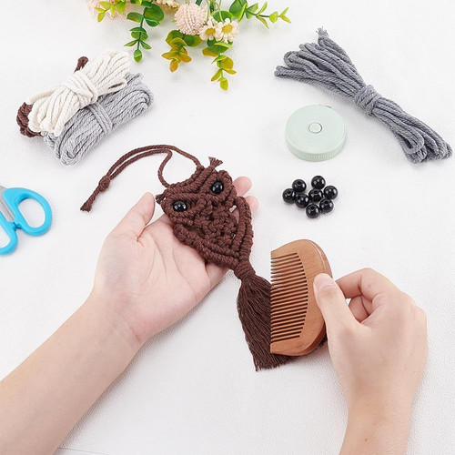 ACRNIGHEET 5PCS Macrame Kit for Adults Beginners brown, beige, gray, white