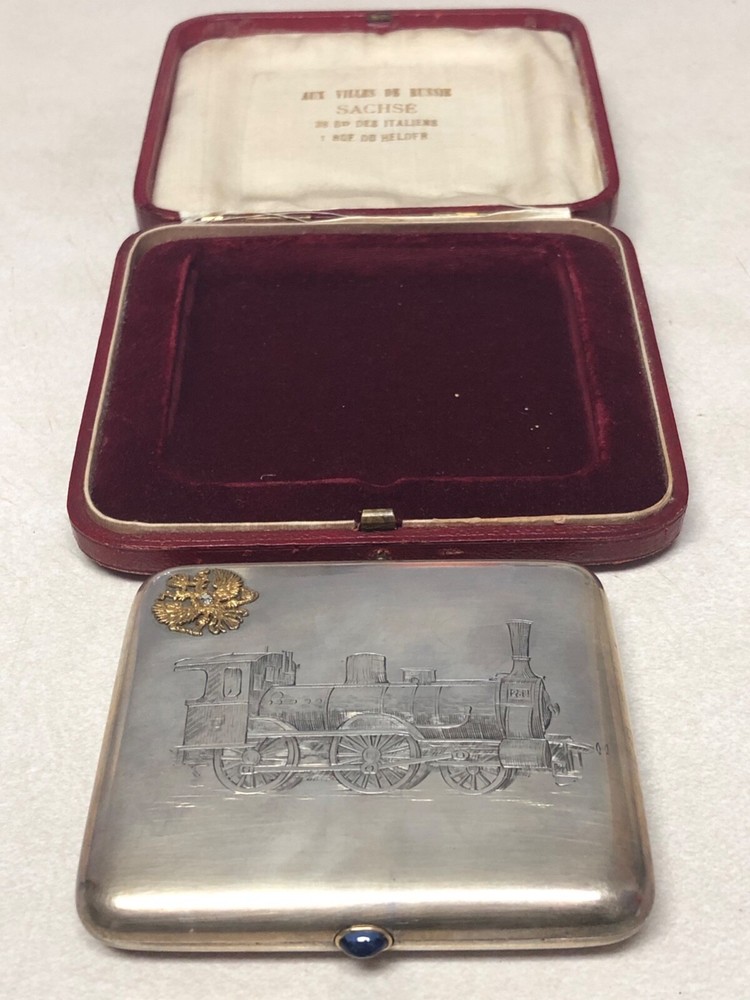 Imperial presentation russian silver cigarette case