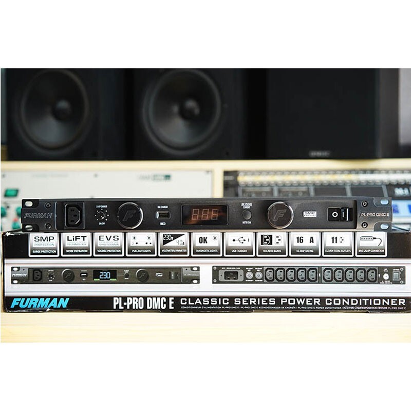 PL-PRO DMC E 16A Power Conditioner with Lights Voltmeter/Ammeter Surge Protector