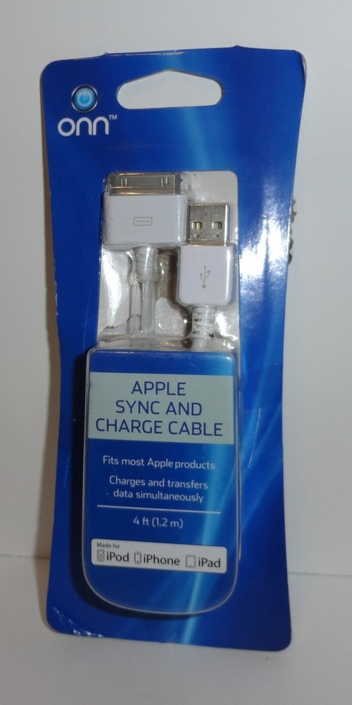 ONN Apple Sync and Charge Cable -4ft for iPod,iPhone,iPad
