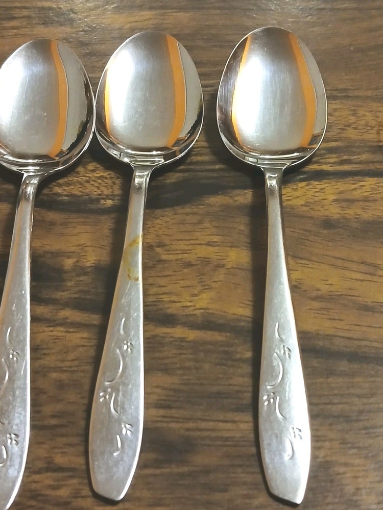 4 Silco Flatware Table Spoons Stainless Flatware 7 1/4" *Replacement Pieces *