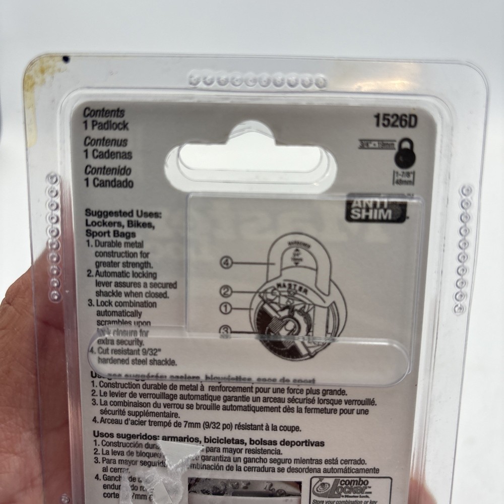 NIP Master Lock Purple Combination Padlock 1526D