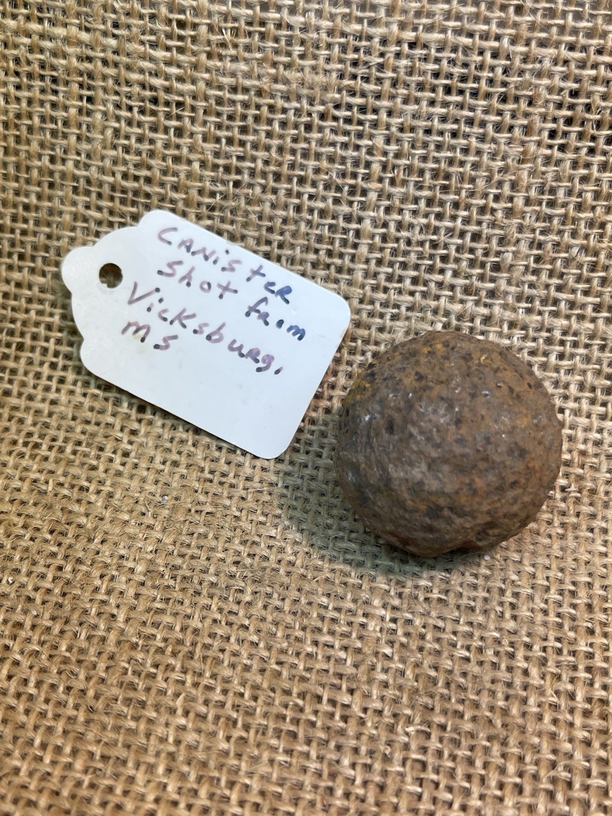 Great Dug Civil War Artillery Canister Shot Documented Vicksburg Mississippi