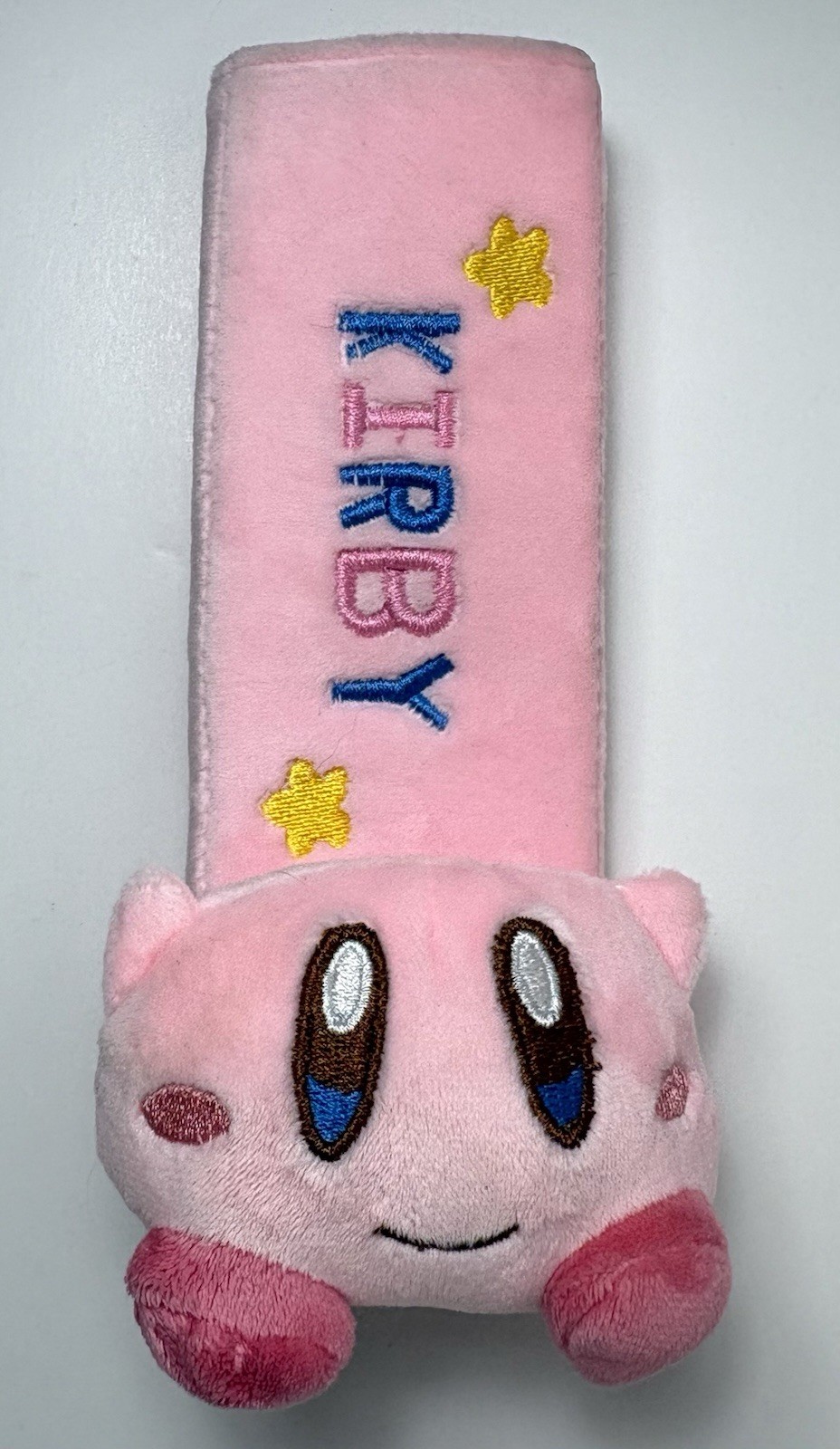 Nintendo KIRBY Plush Car Seat Belt Shoulder Cover 7 inches long 3 inches wide