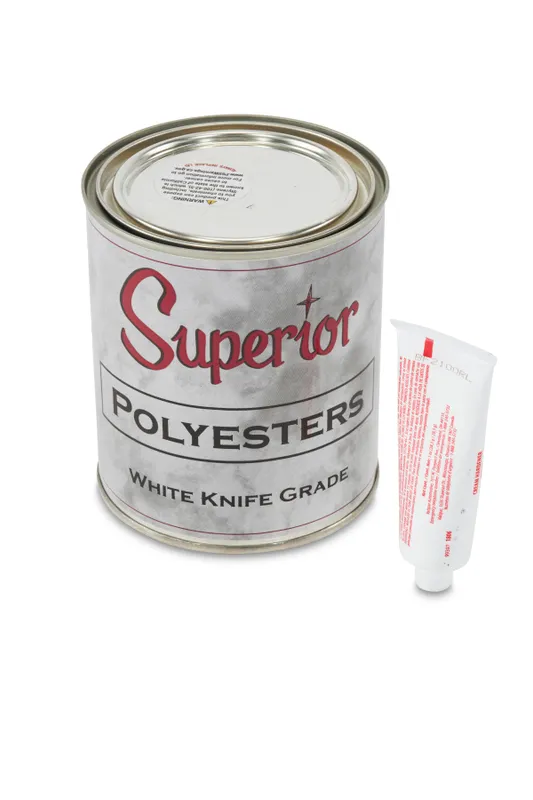 Superior Polyester Filled Adhesive - White, Knife Grade Stone Adhesive (Quart)