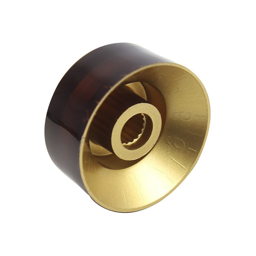 FLEOR 4PCS Barrel Style brown Volume Tone Control Speed Knobs Guitar Button