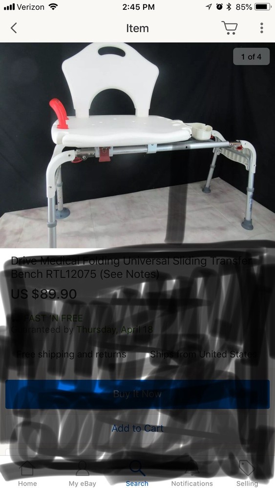 Medical Folding Transfer Bench With Sliding Seat