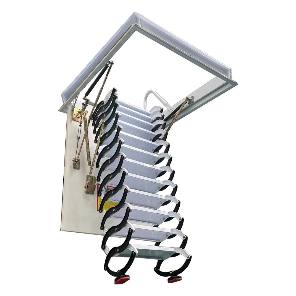 Attic Ladder Attic Pull Down Ceiling Ladder Access Stairs Carbon Steel Folding