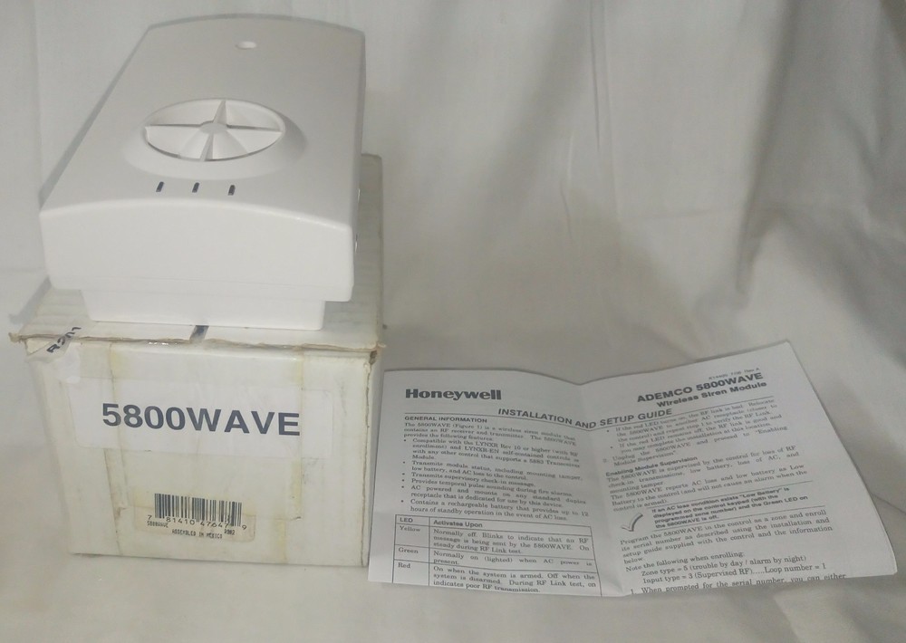 Honeywell 5800WAVE Wireless Indoor Siren