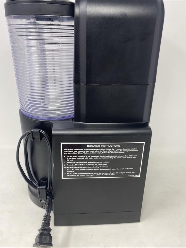 Ninja Coffee Maker CF086 Single Serve Brew Bar Cleaned Tested Working