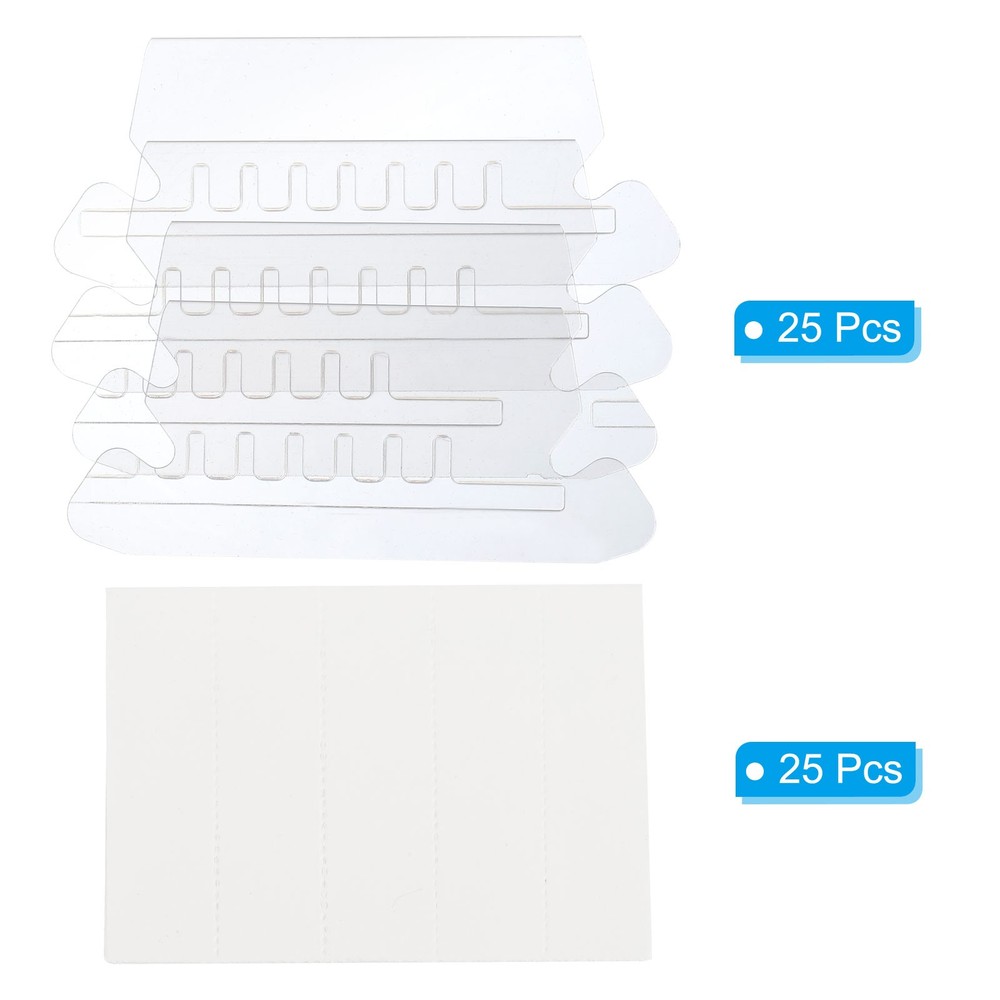 25Pack 3" File Folder Labels File Folder Tabs with Inserts Labels Plastic Clear