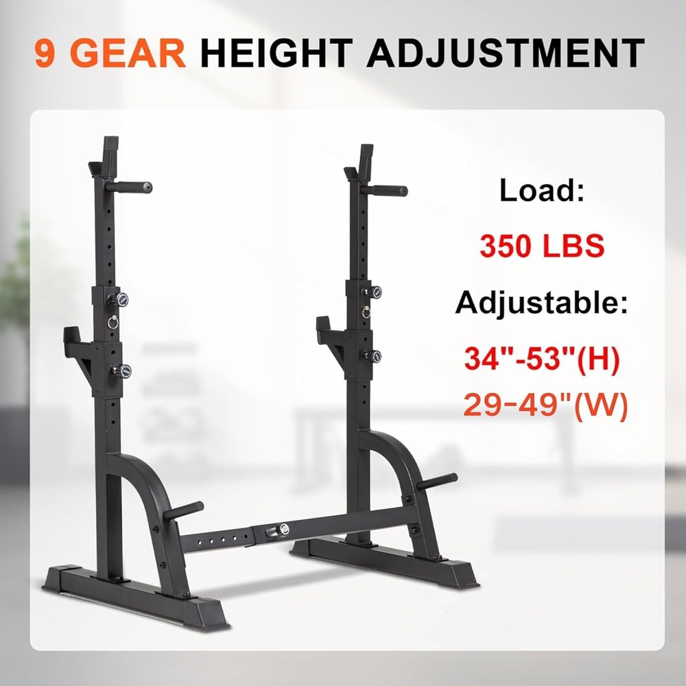 49IN Rack For Bench Press Stand ,Barbell Rack Stand Adjustable Multi-Functional