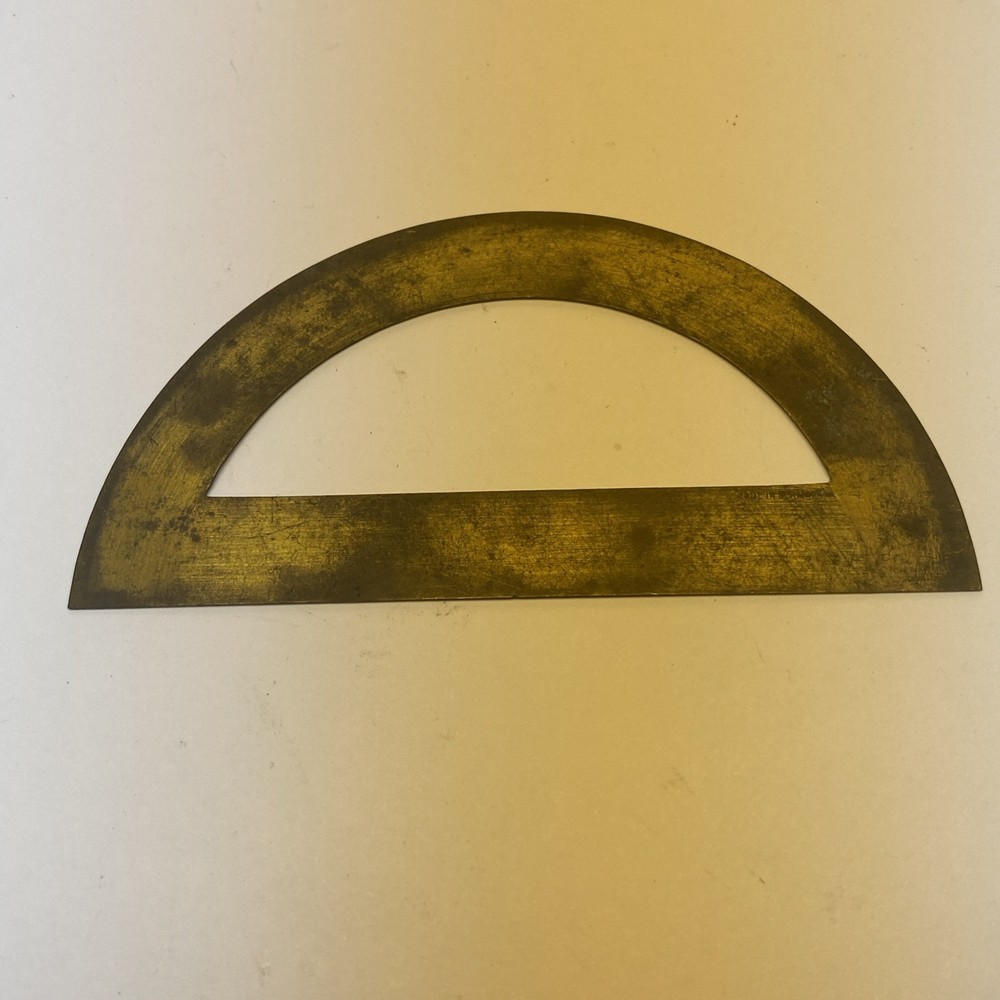 Antique Brass Drafting Mechanical Protractor Eugene Dietzgen Co.