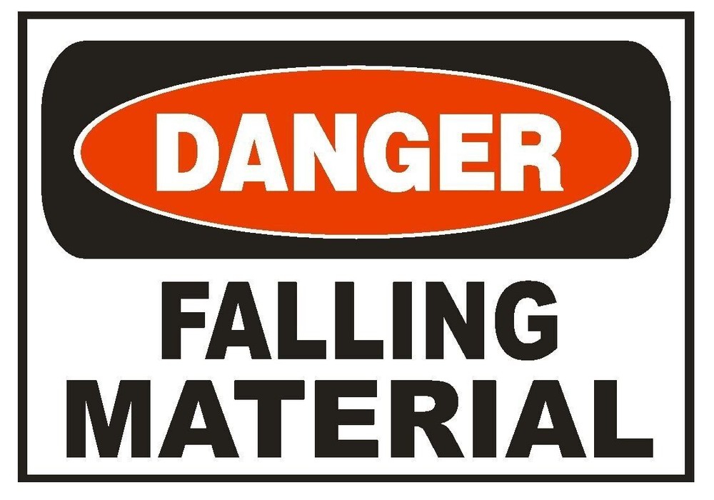 Danger Falling Material Sticker Decal