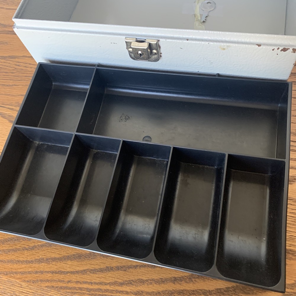 Metal Lock Box Cash Box With Key