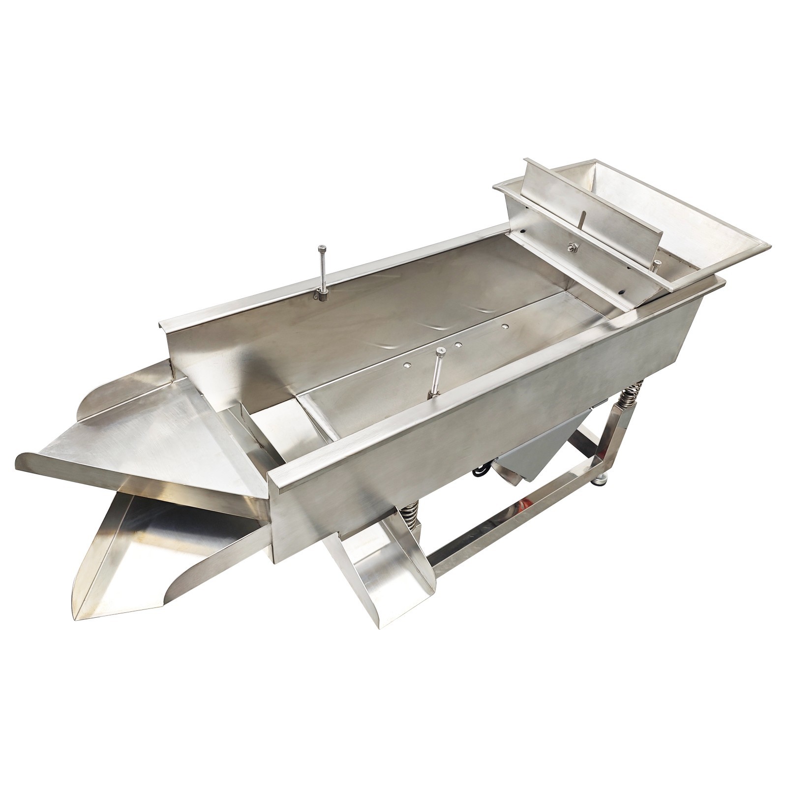 3-Layers 3/6/8mm Sieve 110V Full Stainless Steel Sifter Linear Vibrating Screen