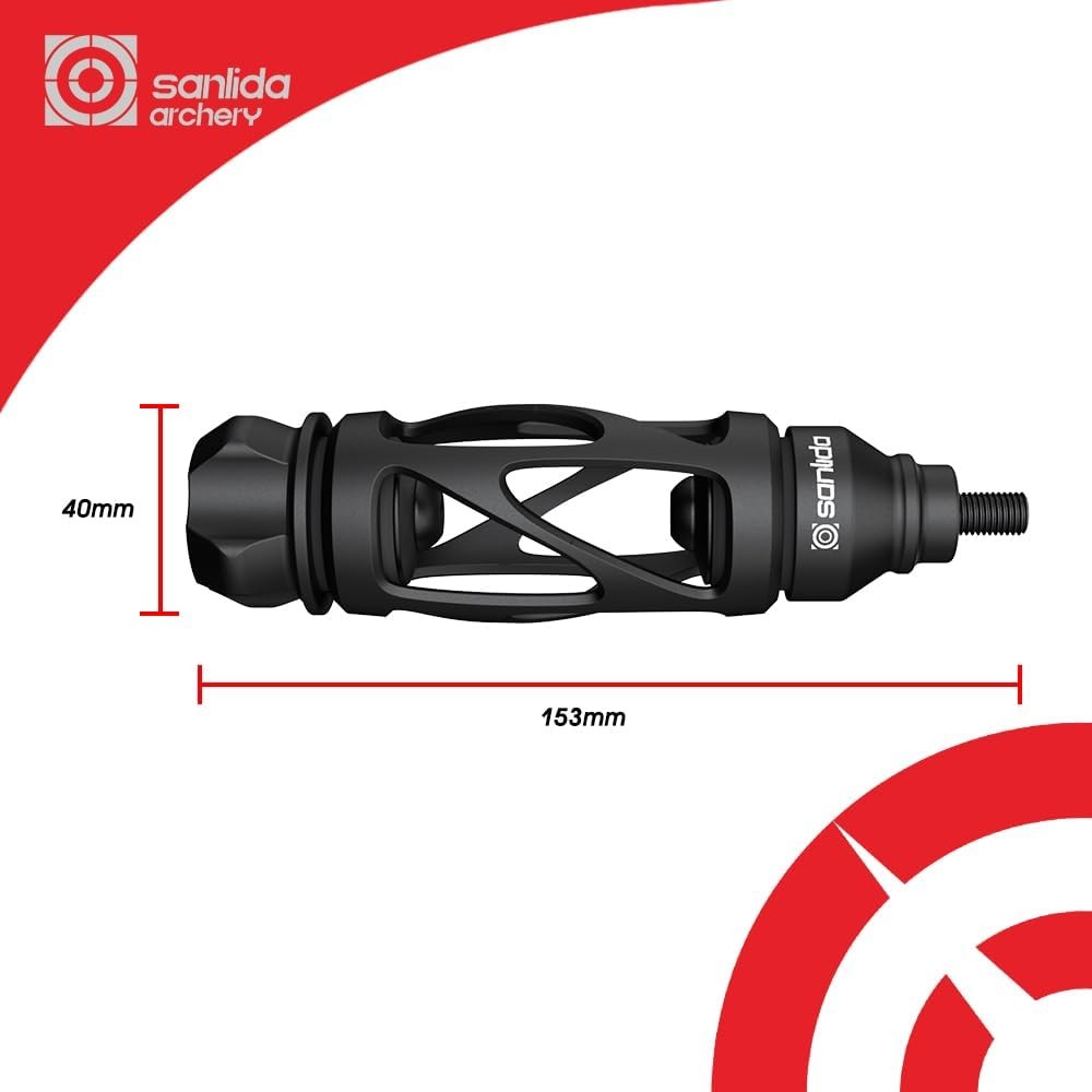 Archer y Dragon 10 Stabilizer Bow Riser Extension Dampener, Quick Disconnect Sil