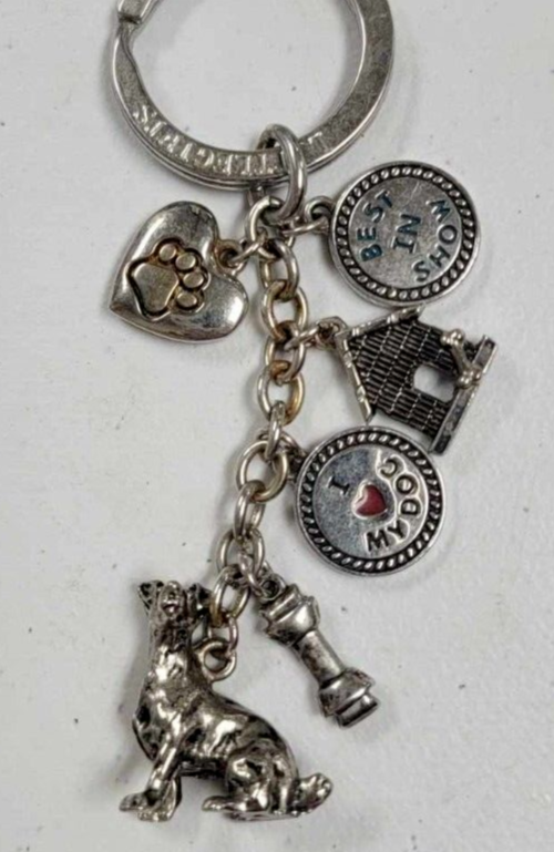 Hound Dog Charm Keychain