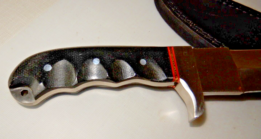MASSIVE D2 Force 11 1/2" Dagger with Leather Sheath NEVER USED - DISPLAYED ONLY