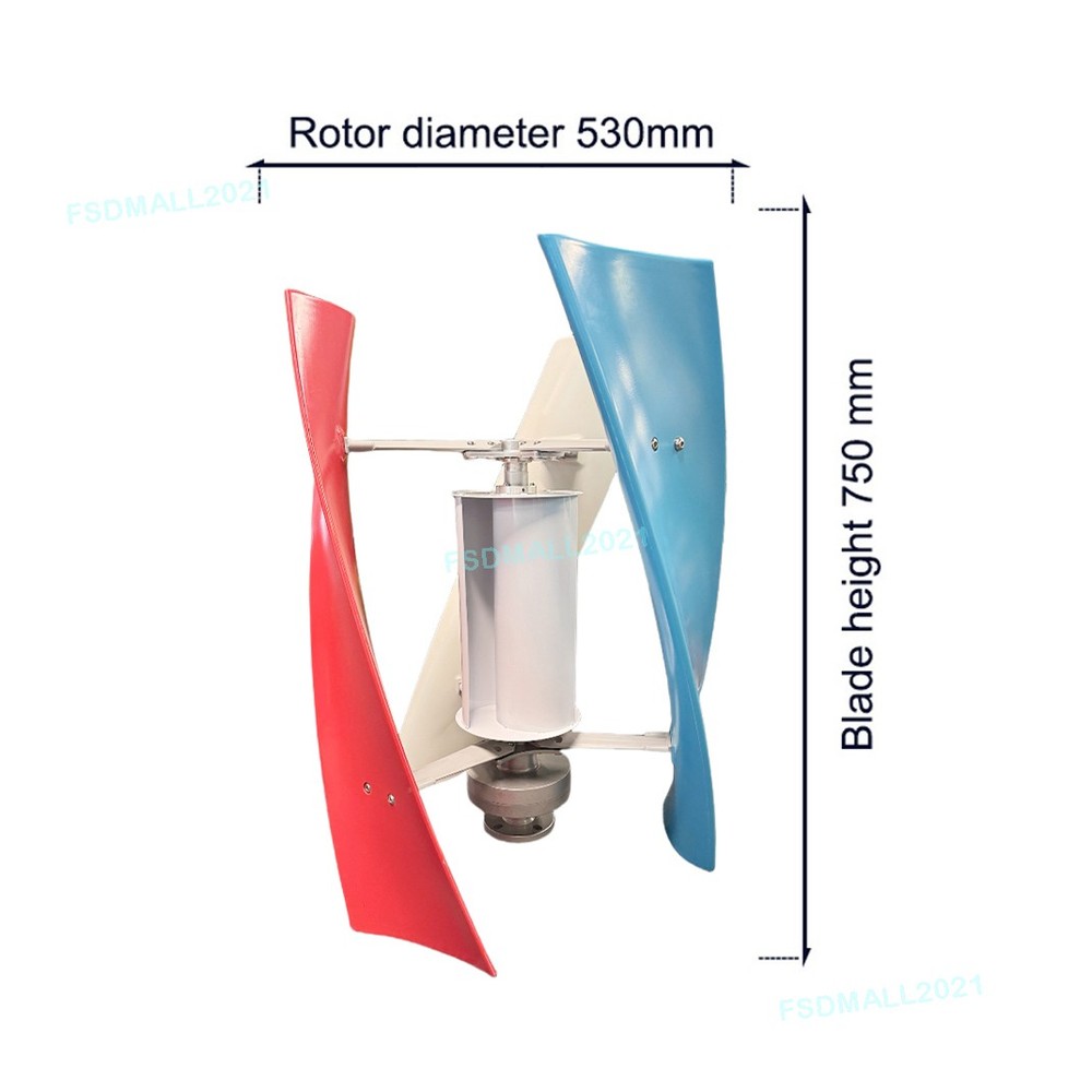 3000W Helix Vertical Wind Turbine Generator MPPT Charge Controller Windmill 48V