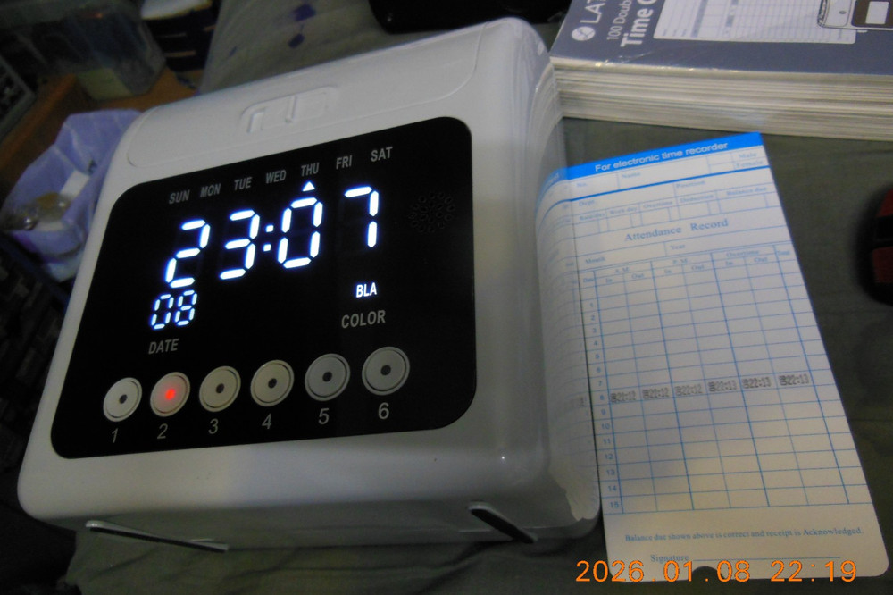 Time Clock with Passcode, Auto-Align Time Clocks for Small Business