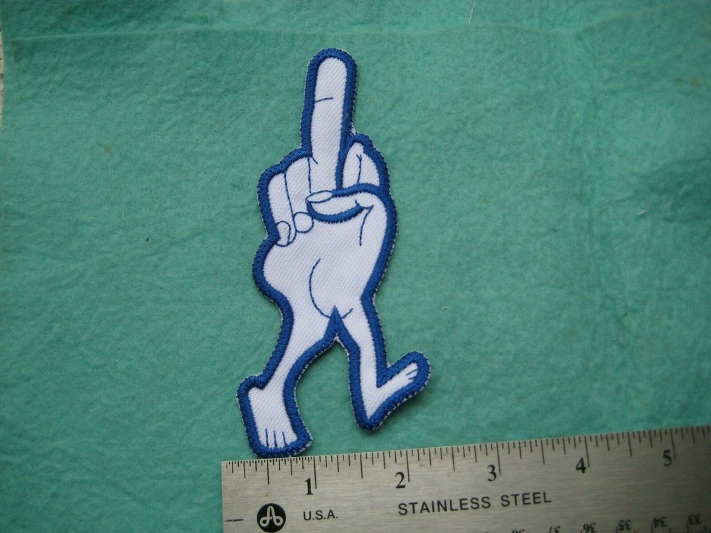 Butt Finger  Blue  Jacket  Hat  Patch