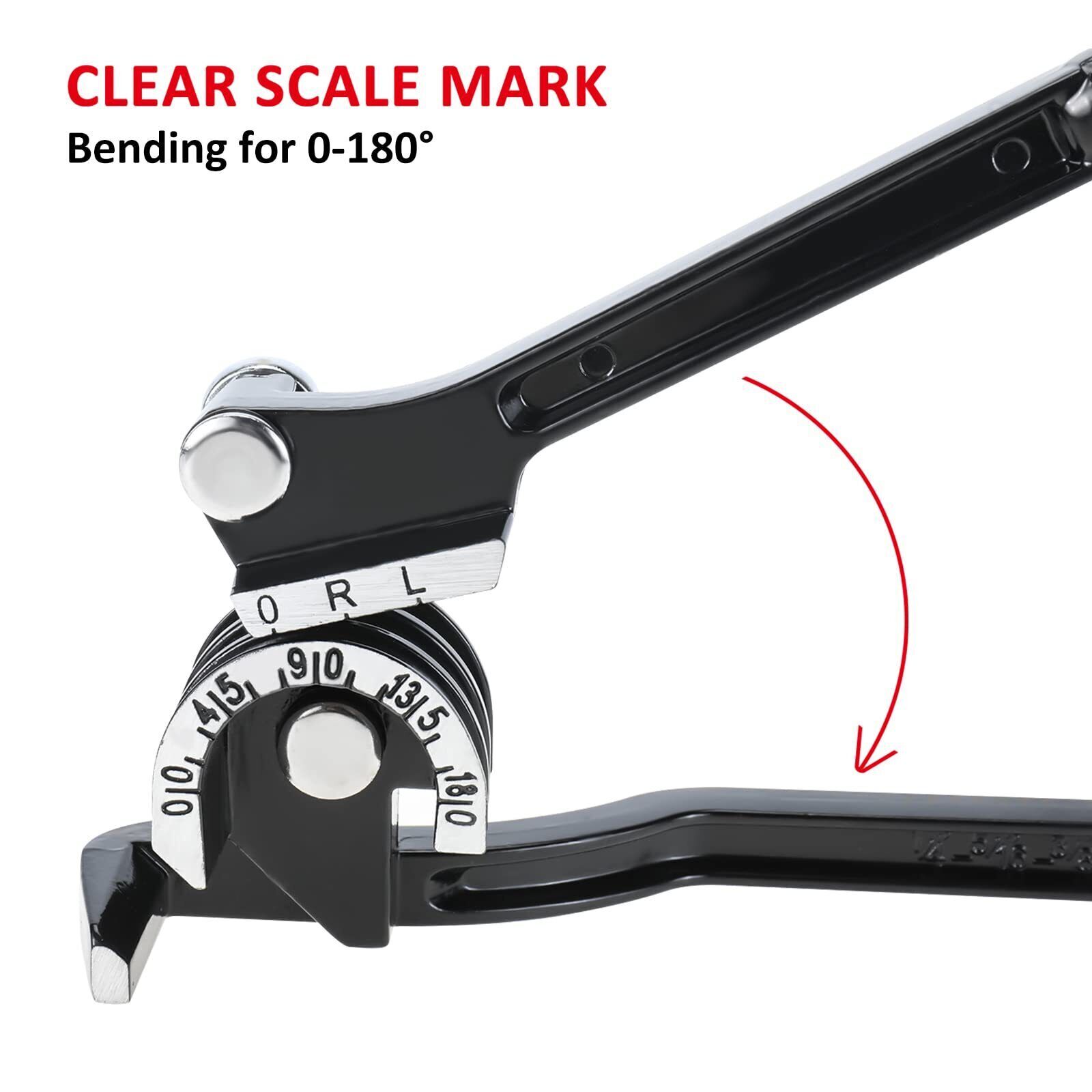 3-IN-1 Tubing Tube Bender Fuel Brake Line 1/4" 5/16" 3/8" Aluminum Copper Steel