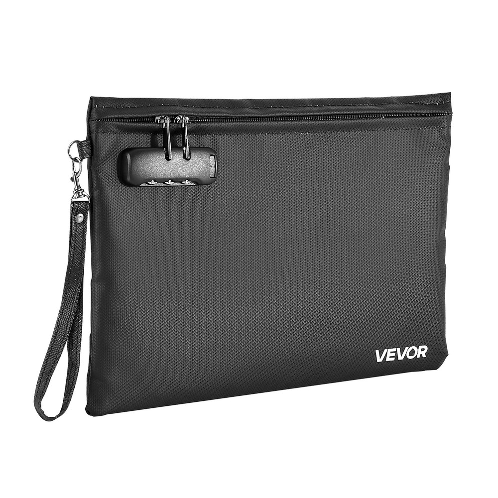 VEVOR Fireproof Document Bag 1832 ℉ Fireproof & Waterproof File Bag with Lock