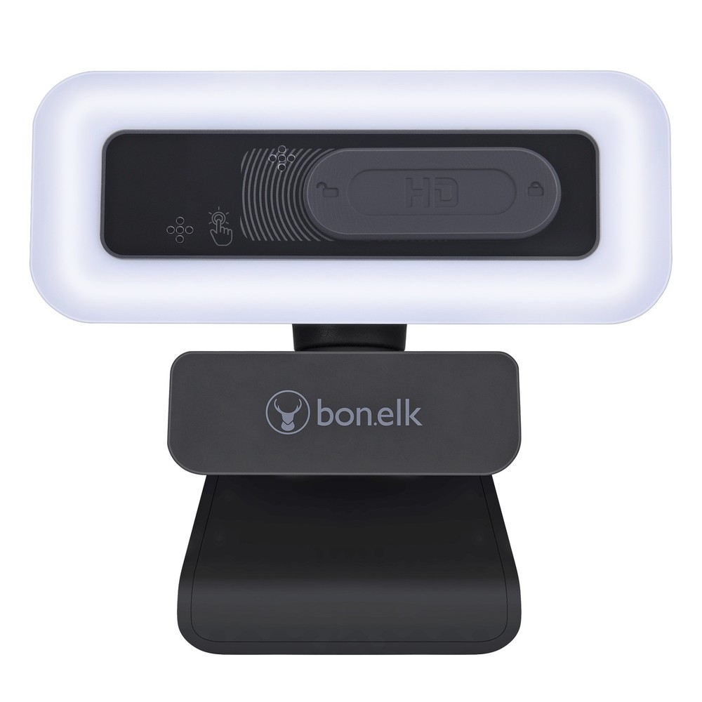 BonElk USB Webcam Pro with LED 1080p Auto-Focus compatible with Windows, Mac, An
