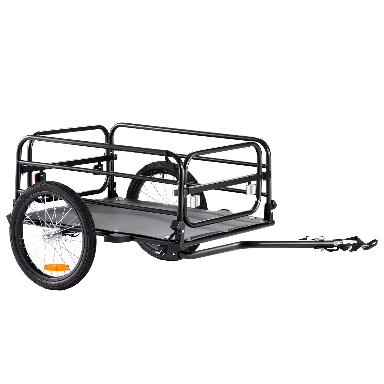 VEVOR Bike Cargo Trailer Bicycle Carrier Storage Cart 160 lbs Load Carbon Steel