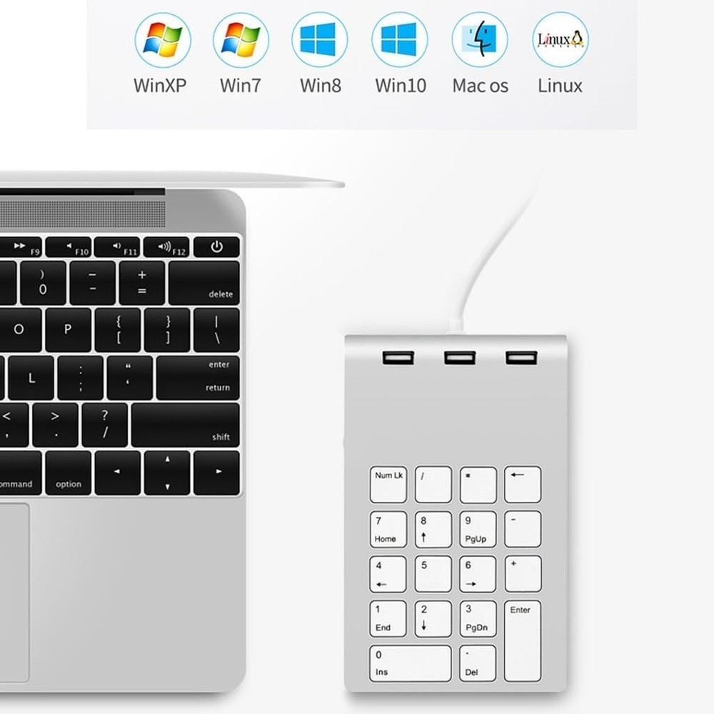 Yeemie NK622-2.0 USB Numeric Keypad with 2.0 Hub – Compact & Practical