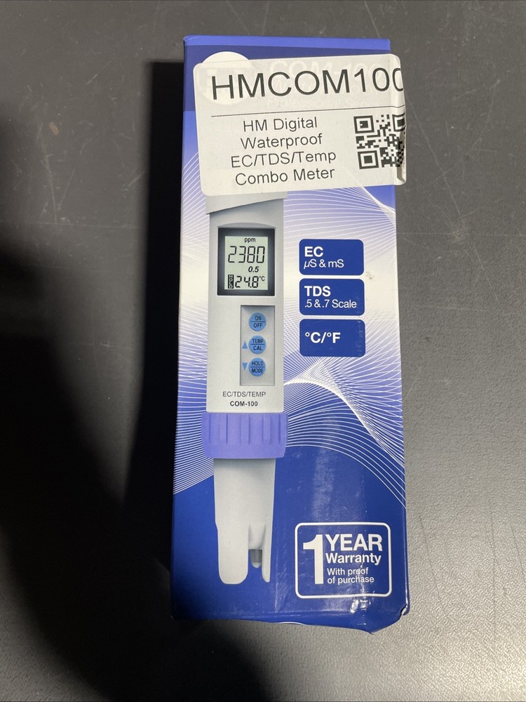 WATERPROOF EC/TDS/TEMP COMBO METER (HM COM-100) Temperature Digital LCD Screen