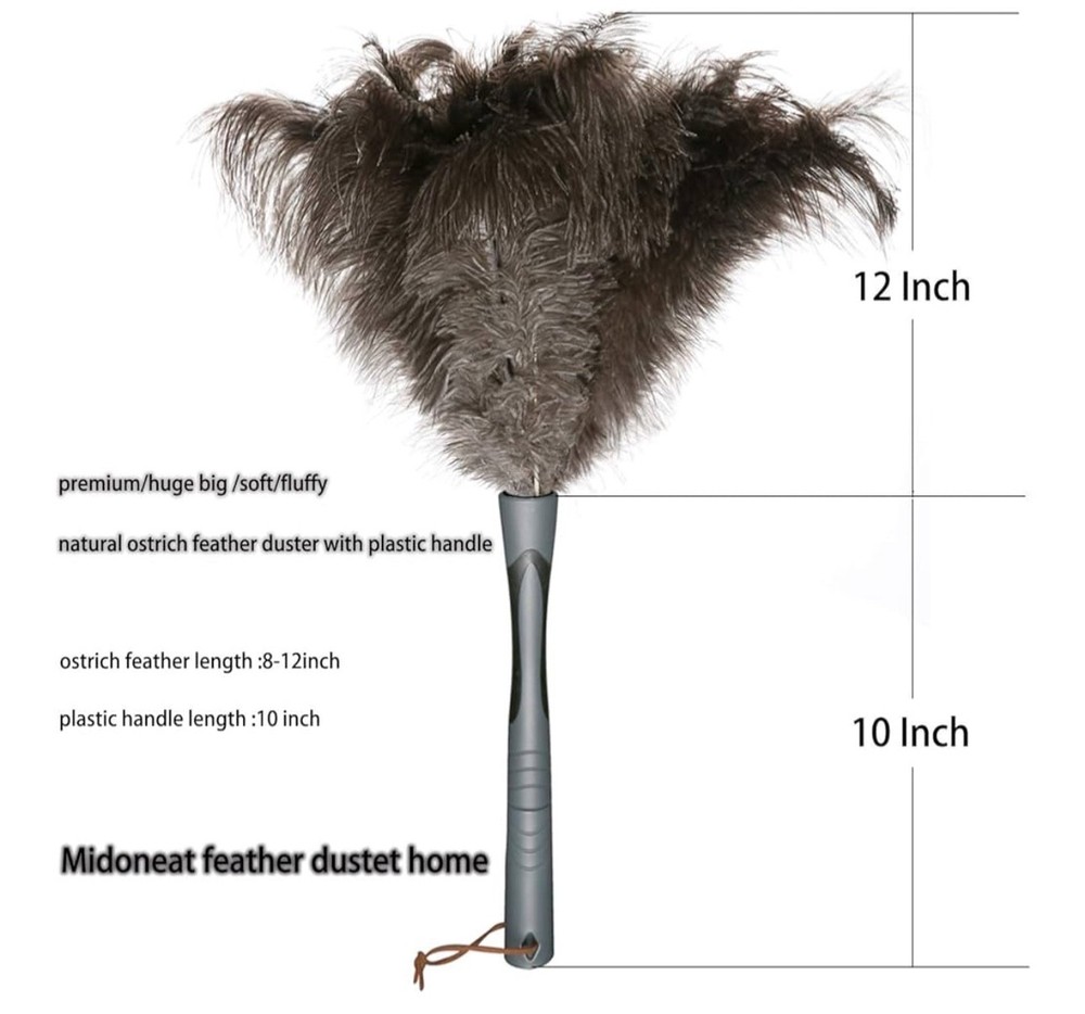 Midoneat Ostrich Feather 22” Duster (Black）