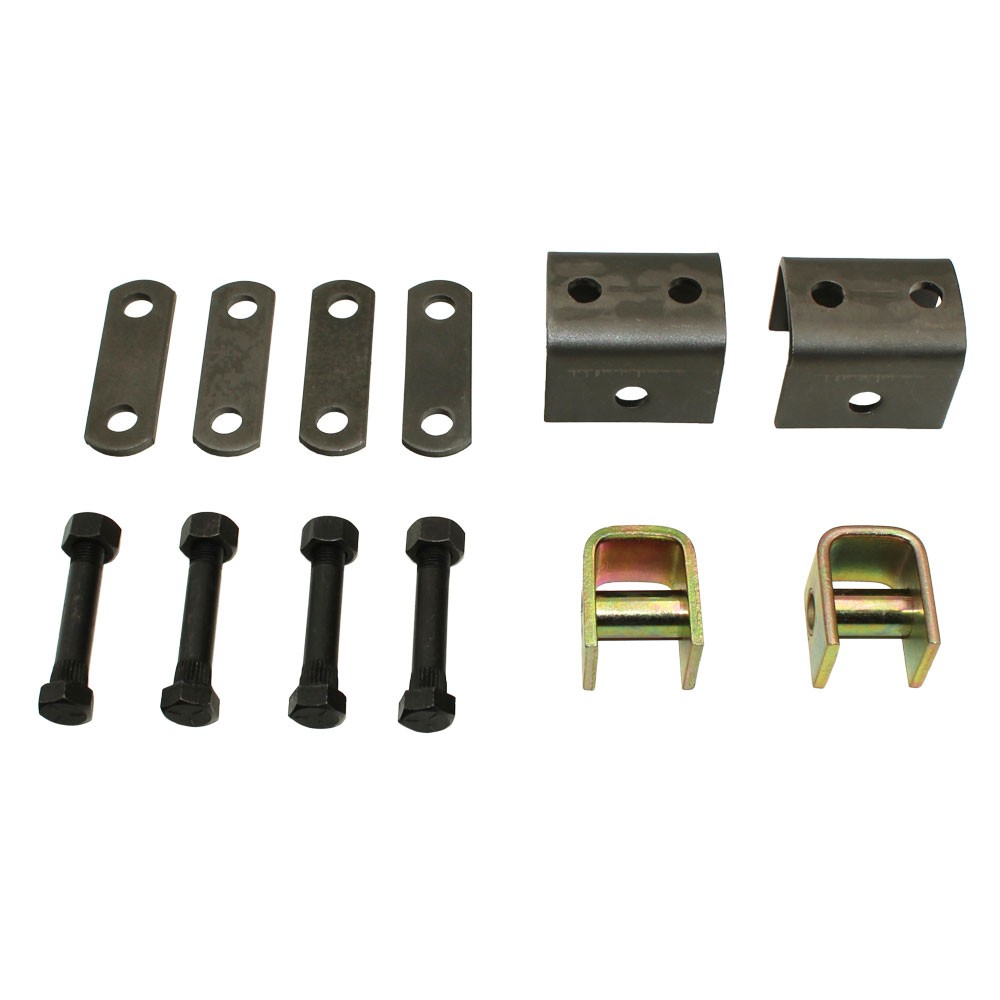 Weld On Utility Trailer Double-Eye Leaf Spring Hanger Kit - Single Axle