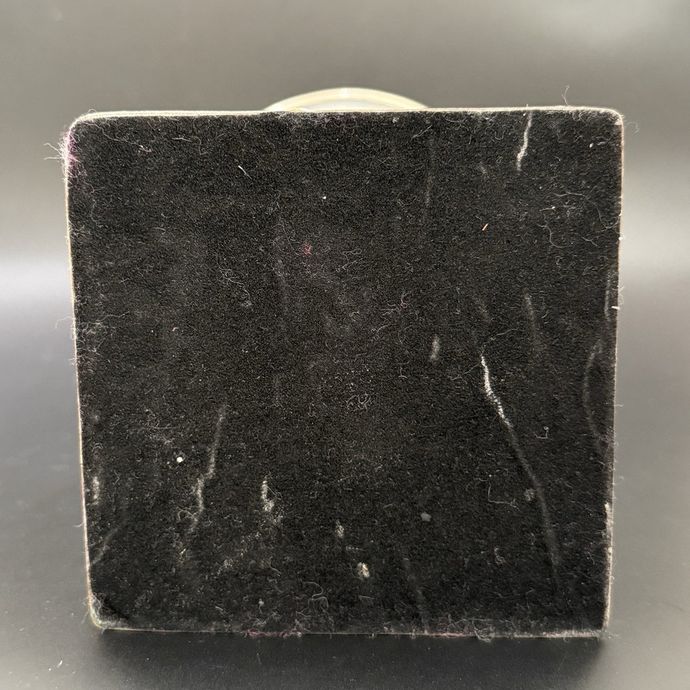 Vintage Hammered Silver Plated Bejeweled Cabochon Decorative 8” Candle Holder