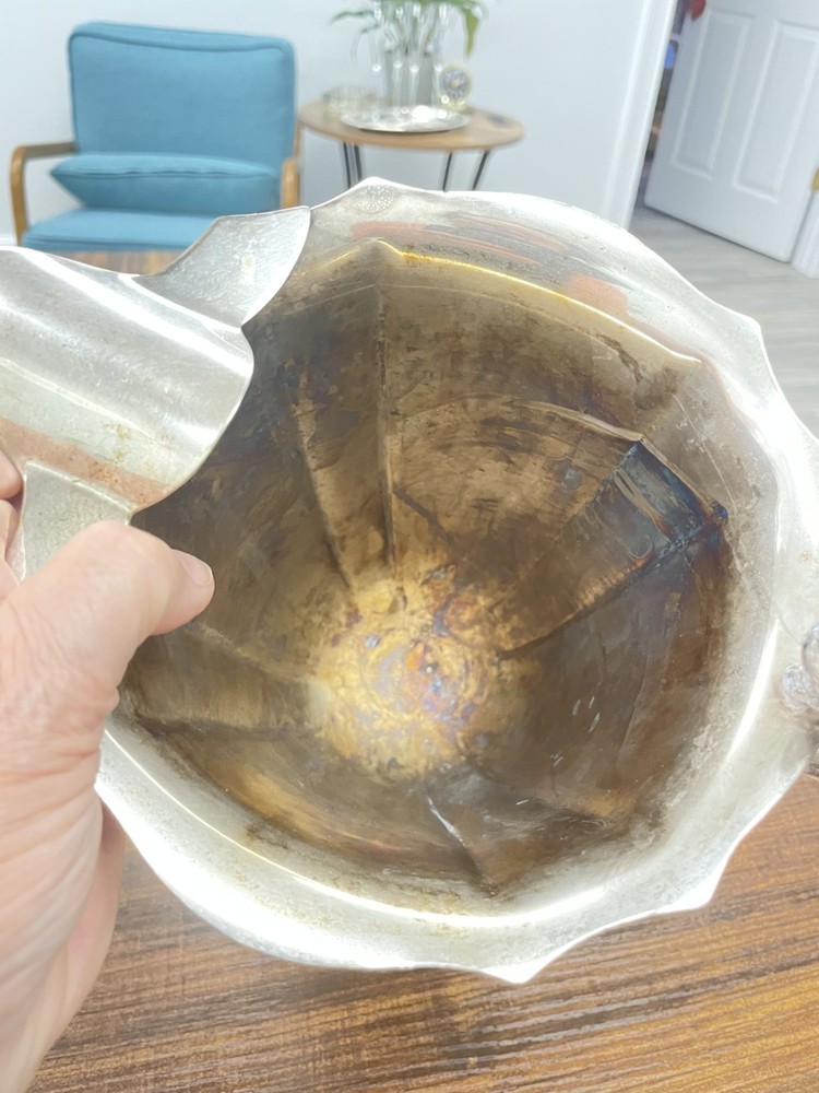 Regency Silver Water Pitcher Victorian Style With Ice Shield