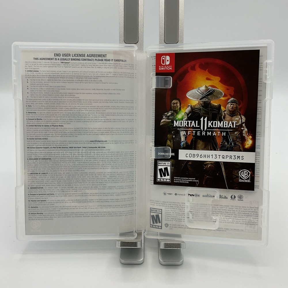 Mortal Kombat 11: Aftermath Collection - Nintendo Switch (CASE ONLY) Codes Used