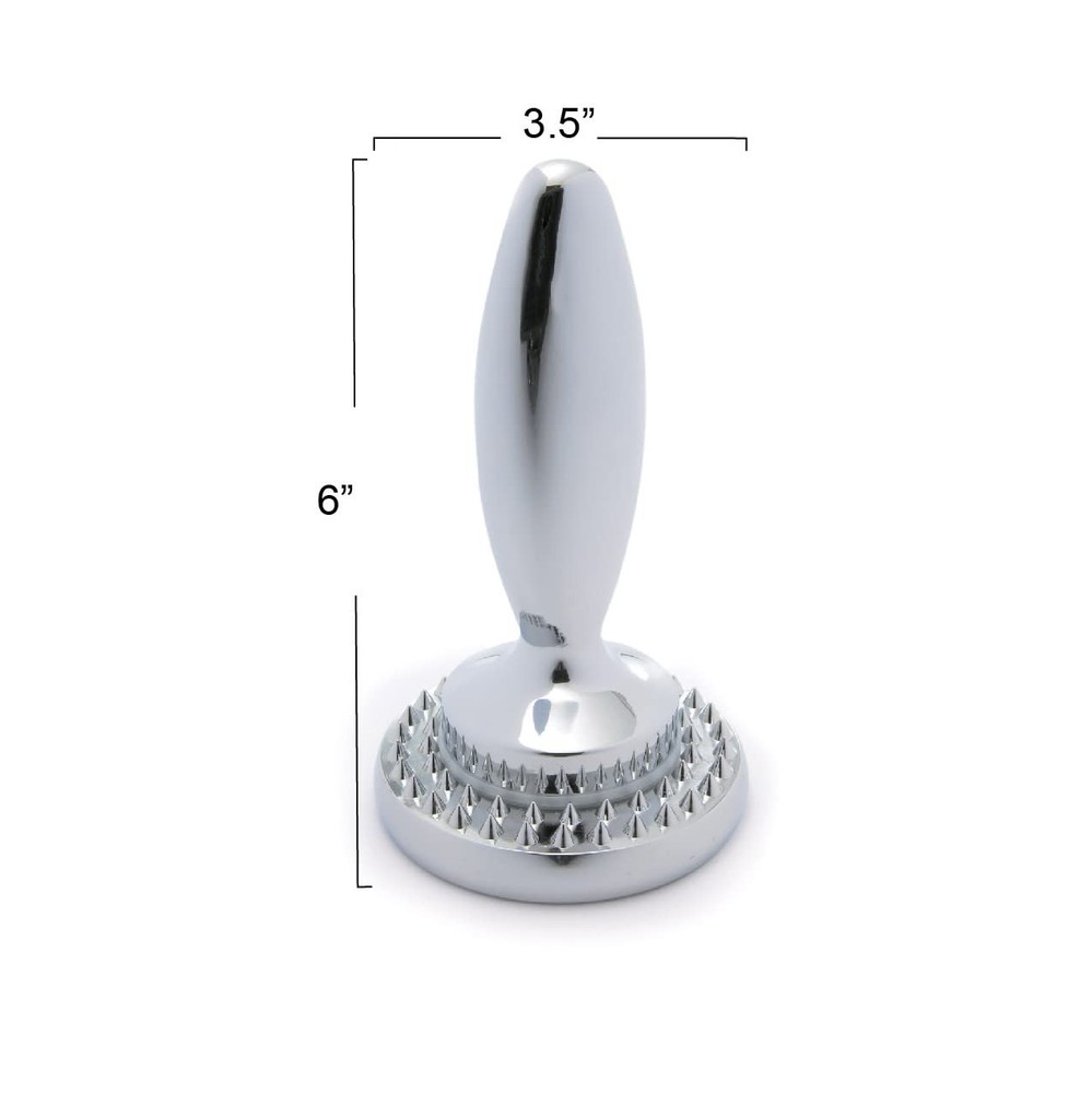 Meat Tenderizer, Reversible Dual Use, Chrome Plated