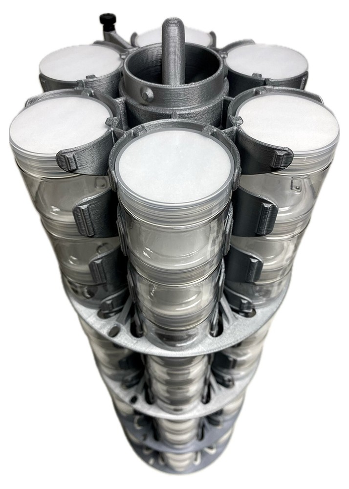 Jar Rack With 18, 1 oz. Plastic Jars Adjustable