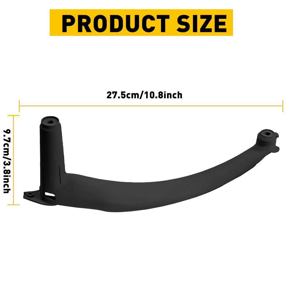 For BMW E70 X5 2007-2014 Passenger Black Inner Door Panel Handle Pull Trim Cover