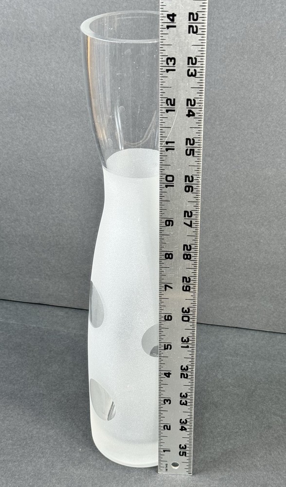 Frosted Glass Polka Dot Pattern Vase