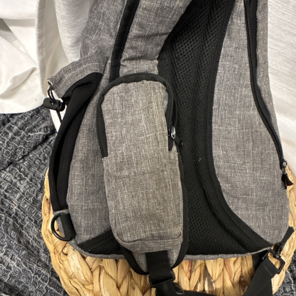 NeatPack Gray Polyester Daypack with RFID Blocking Pocket for Hiking Camping