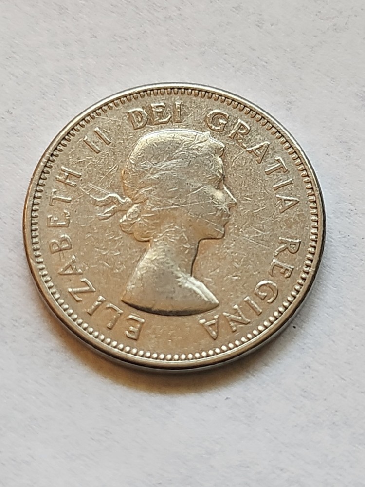 1964 Canada 5 cent circulated coin