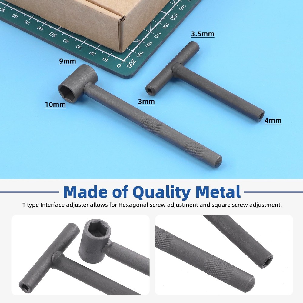 4 PCS Motorcycle Engine Valve Adjustment Tool Kit with Spanner Feeler Gauges