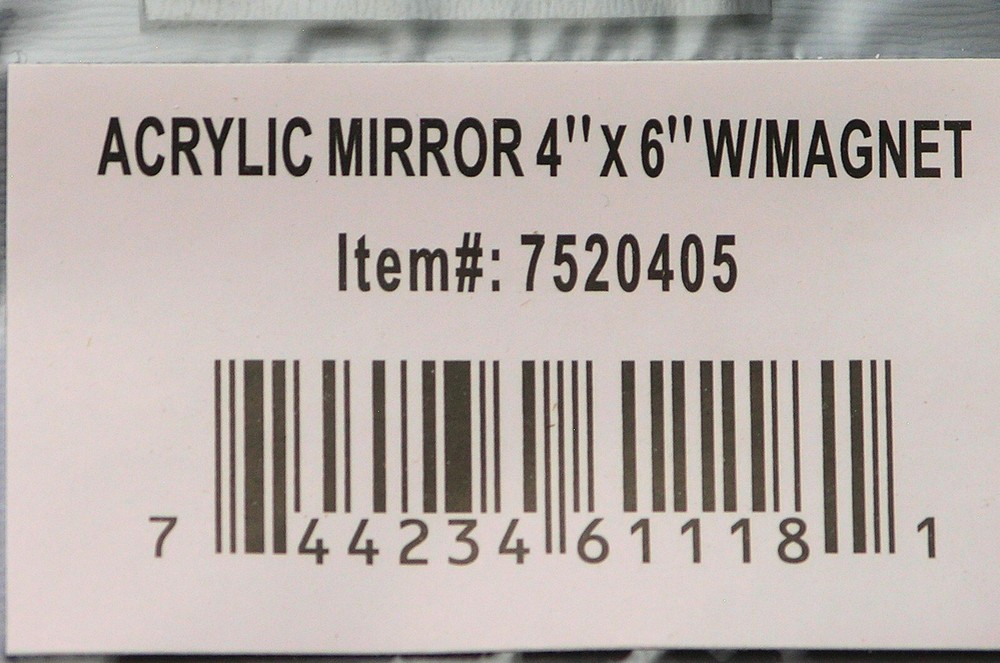 2 Pack Rectangular Magnetic Locker Mirror, Personal Makeup Mirror, 4 x 6 In