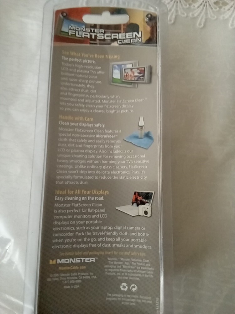 Monster Flatscreen, Flat screen TV Cleaning Kit NIB