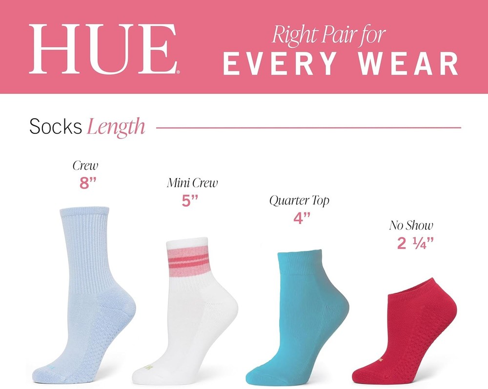 HUE Women's Mini Crew Socks