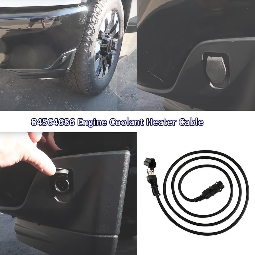 84564686 Block Heater Cable，Engine Coolant Heater Cable Compatible With 2019-2