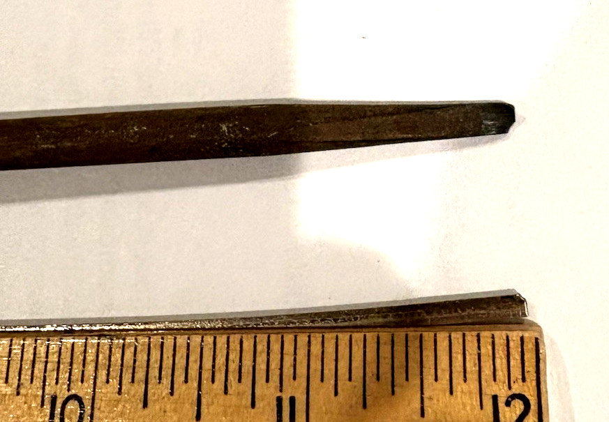 Antique Stanley (?) 13" flat head screwdriver with 1/8" small flat head